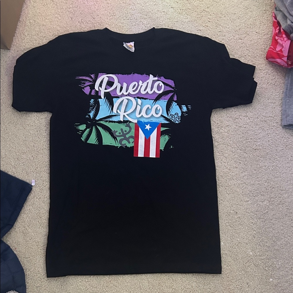 Black Puerto Rico Graphic T-Shirt